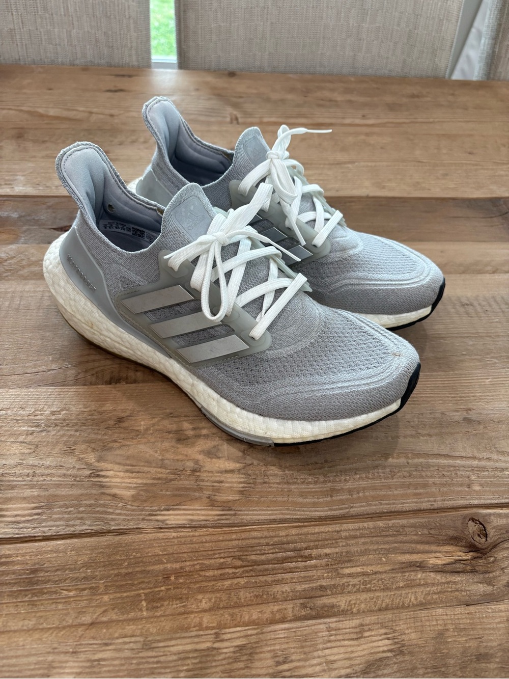 adidas Ultraboost Light Gray Knit Sneakers
